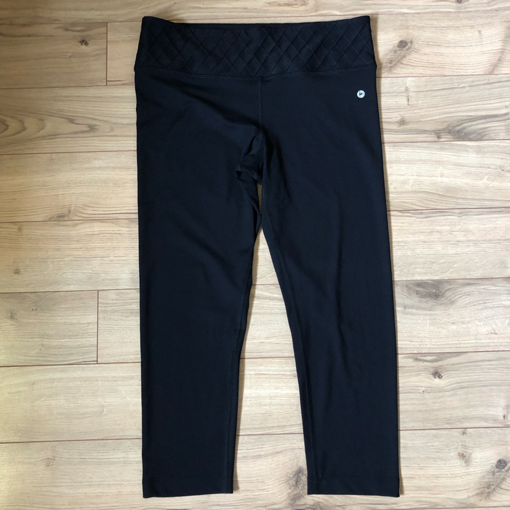 Women’s 90 Degree By Reflex Quilted Waist Black Leggings size L